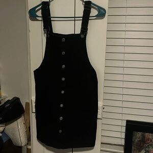Black overall dress